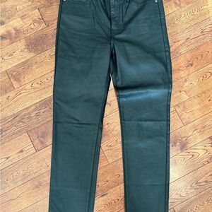 Banana Republic black coated jeans high rise slim leg size 10 30 tall women’s
